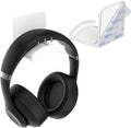 HomeMount Headphone Stand Headset Holder - Adhesive Gaming Headphone Hanger Hook Desk Mount for Most Headphone & Controller (White) | Space-saving headphone hanger and wall mount alternative, durable ABS with non-slip pad, supports up to 1 kg by HomeMount