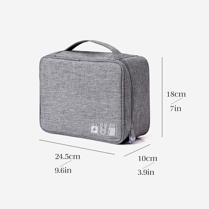 OrgaWise Electronics Organizer, Electronic Accessories Bag Travel Cable Organizer Three-Layer for iPad Mini, Kindle, Hard Drives, Cables, Chargers - Image 2