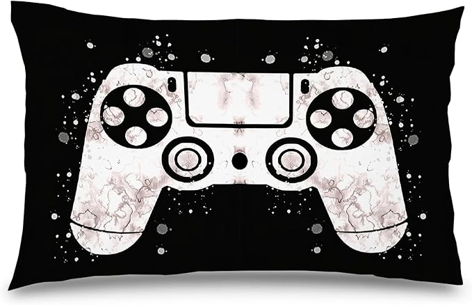 Gaming Pillow Cover 12X20，Gamer Throw Pillow Cover,Gamer Gifts,Gamer Pillow Cover,Gamer Room Decor for Boys,Gaming Decor for Boys Room, Gamer Gifts,Gifts for Son (Black 12x20) by Likjadjustfollowme