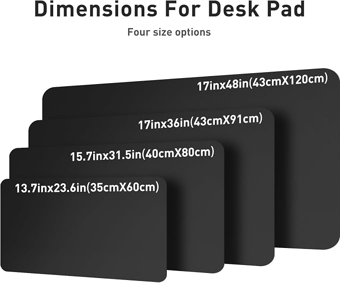 Aothia Leather Office Desk Pad Protector, Non-Slip PU Leather Desk Blotter, Waterproof Laptop Writing Mouse Pad for Office and Home, Black, 31.5" x 15.7" (Pack of 2) - Image 8