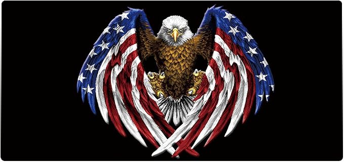 XXL Professional Large Mouse Pad & Computer Game Mouse Mat (35.4x15.7x0.1IN, US Eagle) by Cmhoo