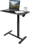 Mount-It! Hospital Overbed Table with Wheels, Adjustable Height, Black by Mount-It