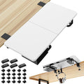 Novabright 24" x 12" Desk Extender Tray with Side Storage Rack Heavy Duty Desk Extender Under Desks Laptop Mount Keyboard Extenders for Desks with a Concealed Storage Area for Cable & Earphone (White) by Unknown