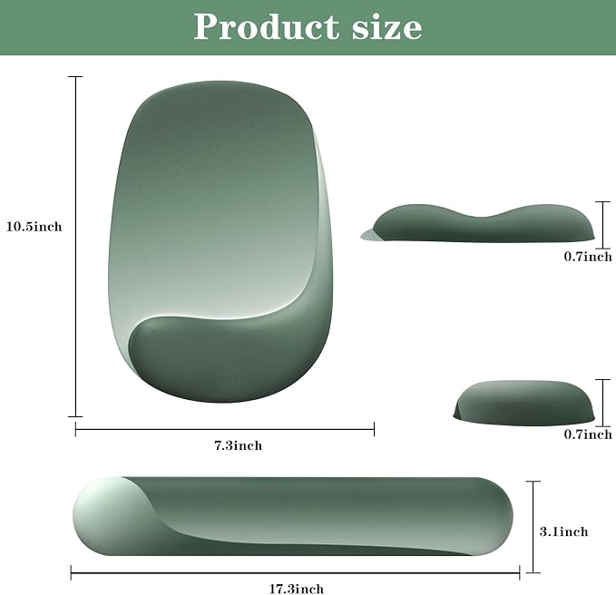 Wrist Rest for Keyboard and Mouse, Ergonomic Gel Computer Keyboard Wrist Rest with Memory Foam, Keyboard Wrist Support Pad for Long Hours of Work, Gaming, Studying-Relieve Wrist Pain - Image 6