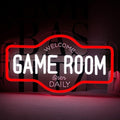 Game Room Neon Sign, Welcome Game Room Open Daily Neon Lights Wall Decor for Internet Cafe, Gaming Room, Man cave, Bedroom Gift Art for Boys Girls-16.93 x 9.92 IN-USB Powered-Acrylic by Unknown