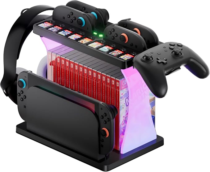 Switch 2 Multifunctional Organizer Station with Joycon 2 Charging Dock by JustForYou