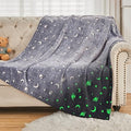 SOCHOW Glow in The Dark Galaxy Stars Throw Blanket 60 x 80 Inches, Grey by SOCHOW
