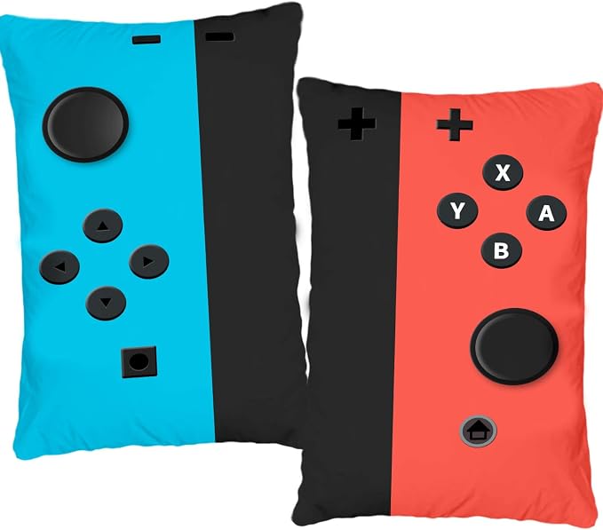 Undergo A Set of 2 Throw Pillow Cases- Gamer Gifts for Teen Boys - Soft Gaming Throw Pillow Cases Cushion Covers for Living Room Bedroom Game Room Decor 12 x 20 inches by Undergo
