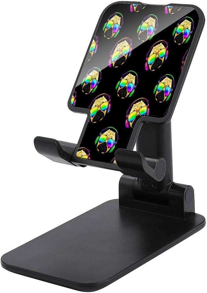 Folding DJ Pug Black Mobile Stand with Anti Slip Base by Unknown