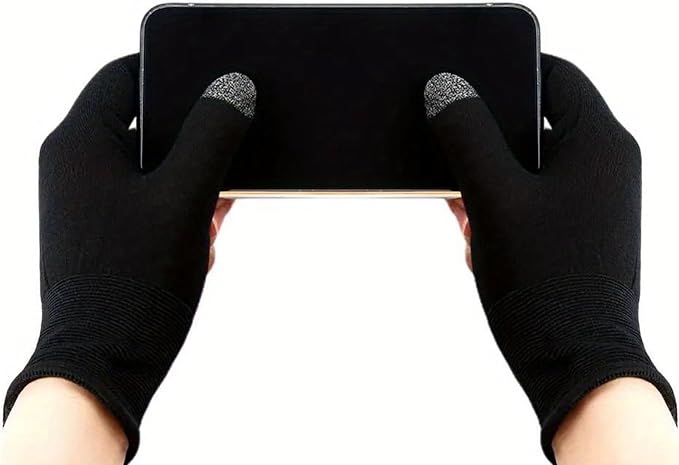 Mobile Game Finger Sleeves, Sweat-proof Fingertip Covers - 10 Finger Touchscreen Control, Seamless Thumb, 1 Pair Glove (1 Pair Glove) - Image 2