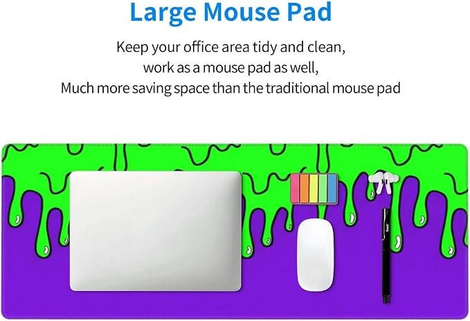 Gaming Mouse Pad Abstract Dripping Design Desk Mat Desk Pad Large Gaming Mouse Pad E-Sports Office Keyboard Pad Computer Mouse Non-Slip Computer Mat Gift for Teen Boyfriend Girlfriend - Image 5