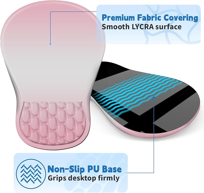 YIWEI Ergonomic Mouse Pad with Wrist Rest for Carpal Tunnel Pain Relief - Image 5