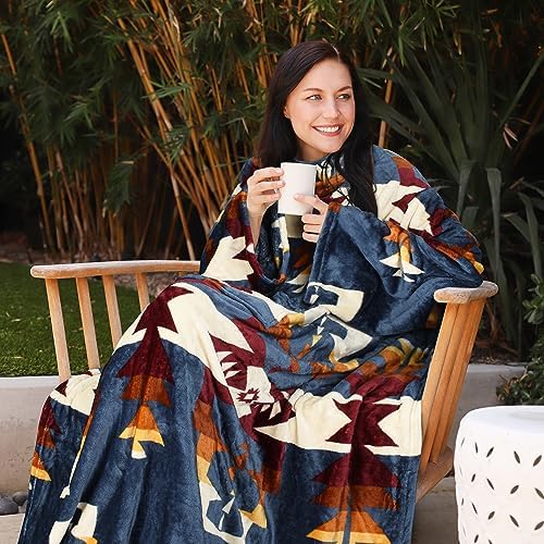 Catalonia Wearable Blanket with Sleeves for Women & Men, Fleece Wrap Throw - Image 3