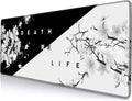 Gaming Mouse Pad, Large Mouse Pads for Desk, Non-Slip Rubber Base Mousepad, Keyboard Mouse Mat Desk Pad with Stitched Edges, 31.5x11.8 inch Sakura Death Life Floral by SANWUMIAN
