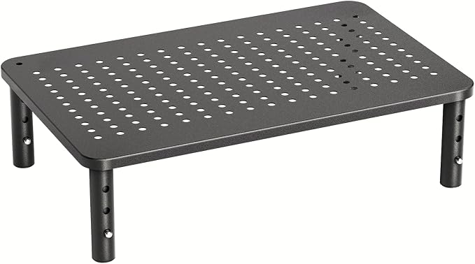 HUANUO Monitor Stand, Monitor Stand Riser 3 Height Adjustable, Monitor Riser with Airflow Vents, Laptop Stand for Desk, Laptop Riser, Desk Organizer for Monitor, Laptop, PC, Printer by HUANUO