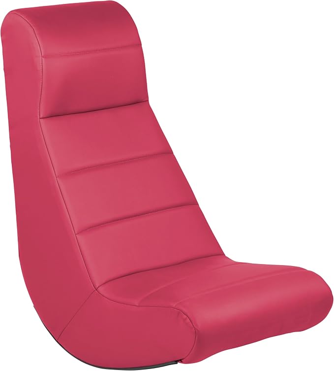 FDP Horizontal Floor Rocker, Lightweight Video Rocker for Kids and Teens, Ergonomic Chair for Reading, Gaming, Watching TV - Raspberry, 10489-RS by FactoryDirectPartners