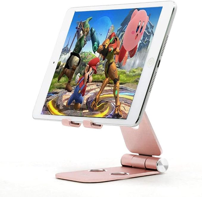 MEIZHEN Adjustable Metal Stand Nintendo Switch Playstand Cell Phone Stand Tablet Stand Universal 270 Degree Multi-Angle Rotatable,Fits All Smartphone iPad and Tablets - Rose Gold… by Unknown