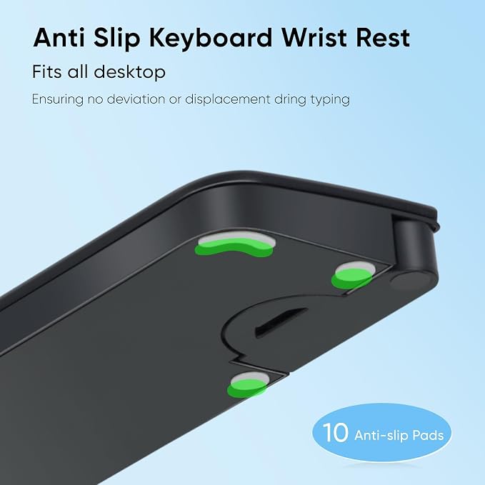14.17'' Keyboard Wrist Rest with Cleaning Kits and Storage Space | Magnetic Lid,Anti-Slip Bottom,Palm Pad for Pain Relief, Wrist Support for Work,Gaming,Studying,for 85% Mechanical Keyboard - Image 6