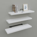 Upassion Floating Shelves for Wall Set of 3, 24" White Wall Shelves for Home Decor, Frame Display White Floating Shelf for Living Room, Bedroom, Bathroom, Kitchen by Upassion