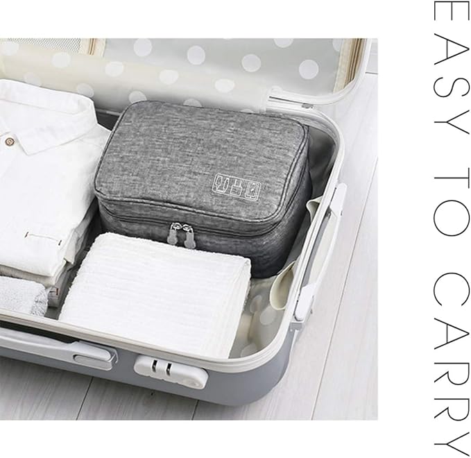 OrgaWise Electronics Organizer, Electronic Accessories Bag Travel Cable Organizer Three-Layer for iPad Mini, Kindle, Hard Drives, Cables, Chargers - Image 4
