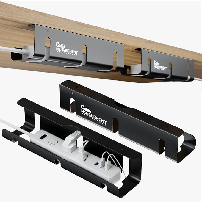 Under Desk Cable Management Tray 2-Pack 16" Cable Organizer by Unknown