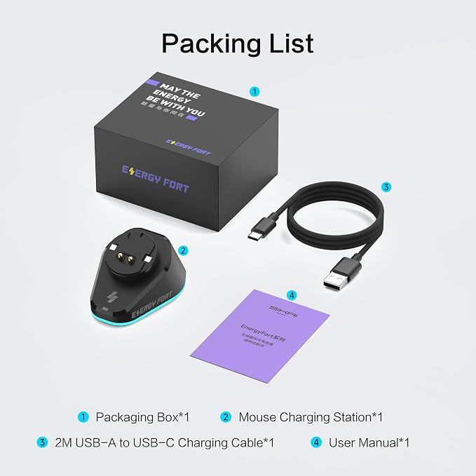 MOSHOU Charging Dock for Logitech Mouse G PRO X Superlight 2/1,G PRO X2 SUPERSTRIKE,G502/G502 X Lightspeed,G502 X Plus,G703/G903 Lightspeed,RGB Light,Computer Mice Powerplay Charging System(Black) - Image 8