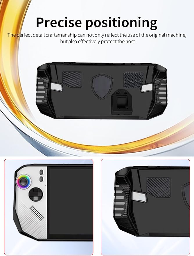 Case for MSI Claw A8 BZ2EM 8-inch Handheld Gaming Console, Thin Slim Lightweight&Stand&Scratch Proof Durable Protection Rubber TPU Cover (Black). - Image 4