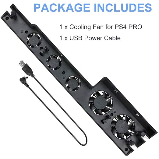 Linkhood Cooling Fan for PS4 PRO, USB External Cooler 5 Fan Turbo Temperature Control Cooling Fans for Sony PlayStation Pro Gaming Console - Image 7
