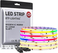 BTF-LIGHTING 16.4FT WS2814 Smart IC RGBW 3000K DC12V COB LED Strip Light by BTF-LIGHTING