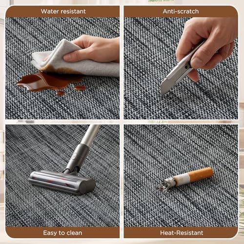 Office Chair Mat for Hardwood Floor 36x48 Inch, Non-Slip Heavy Duty Floor Protector, Easy Glide PVC Mat for Rolling Chairs, Ideal for Wood Tile & Hard Floors(Black) - Image 4