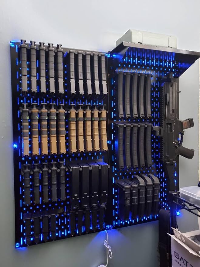 Hammy3DPrints Mount for Pmag Mags - Pegboard/Metal Pegboard/Skadis/etc. | Magazine Holder Storage Rack - Image 6