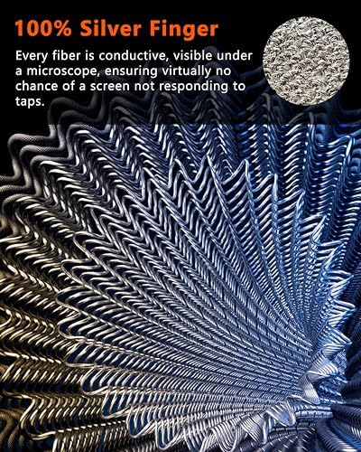 ACEDAYS Gaming Finger Sleeves,100% Visible Silver Fibers,Just Right Pressure/Breathable/Sweatproof,Gaming Gloves for PUBG Mobile/Knives Out/Call of Duty Mobile（10pcs） M - Image 2