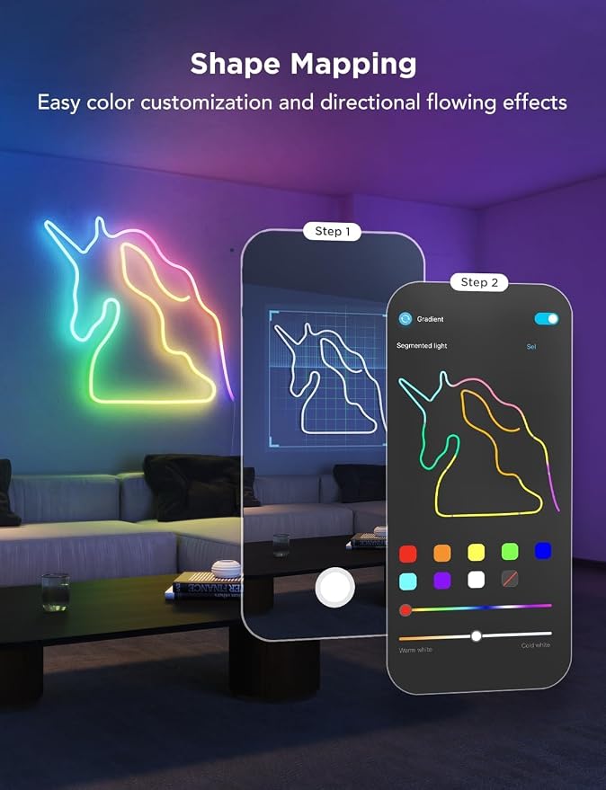 Govee RGBIC Neon Lights 32.8ft Works with Matter, Alexa, Google Assistant (Pack of 2) - Image 5