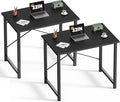 DUMOS 32 in Small Computer Desk for Home Office, Modern Study Work Table Simple Style for Bedroom, Writing Desks with X-Shaped Reinforcement, 2 Pack, Black by DumosLifestyle