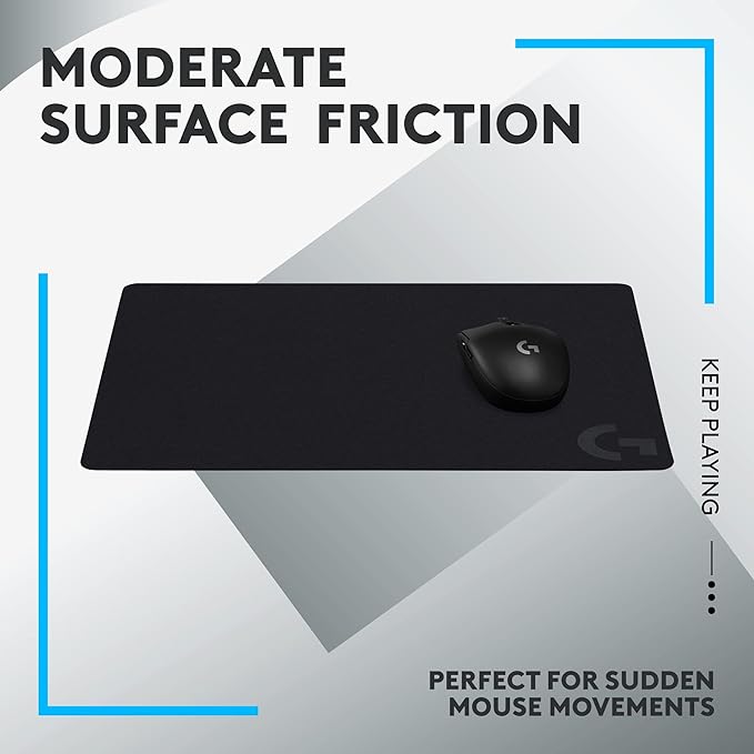 Logitech G240 Cloth Gaming Mouse Pad (340x280x1) - Black | 340x280x1, Optimized for gaming sensors, moderate surface friction - Image 2