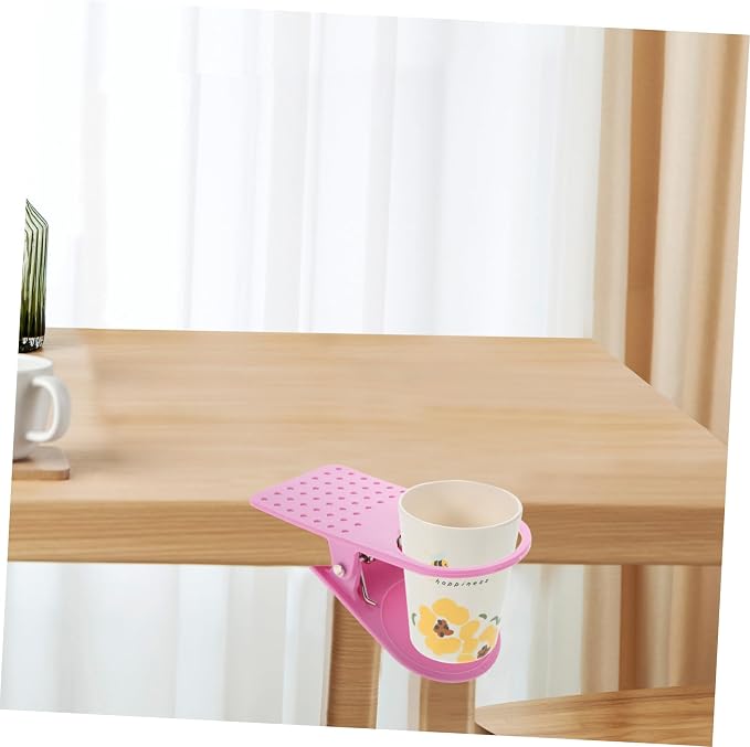 Clamp Storage Mug Storage Clip on Cup Holder Laundry Desk Cup Holder Beach Chair Attachment for Desk Sofa top Office Bathroom Supplies - Image 3