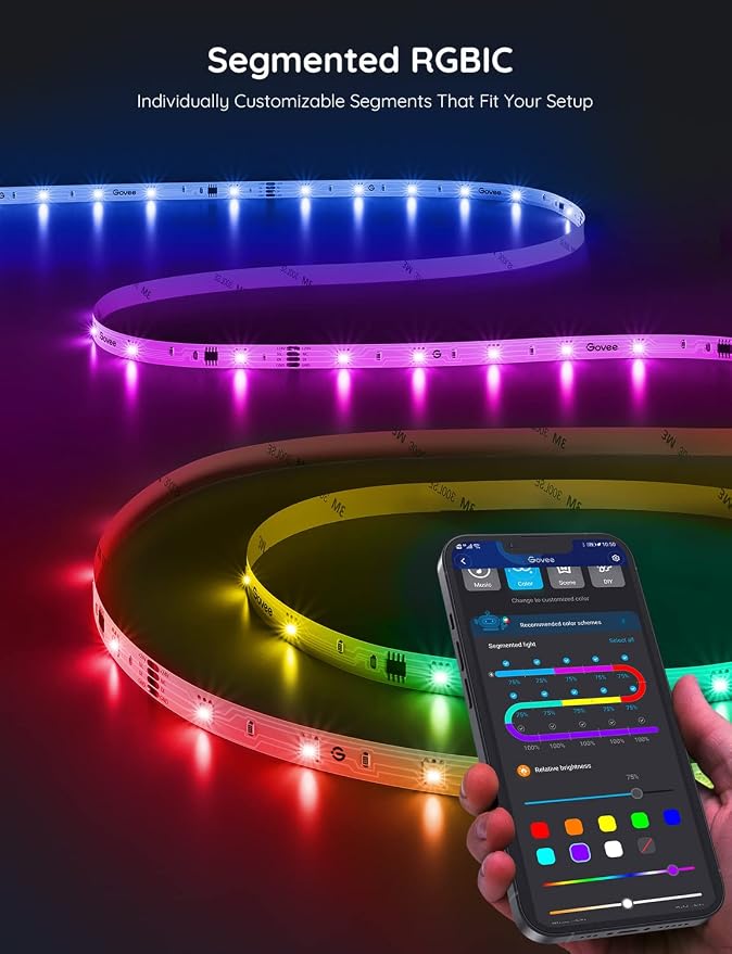 Govee 65.6ft RGBIC LED Strip Lights, LED Lights for Bedroom, APP Control - Image 7