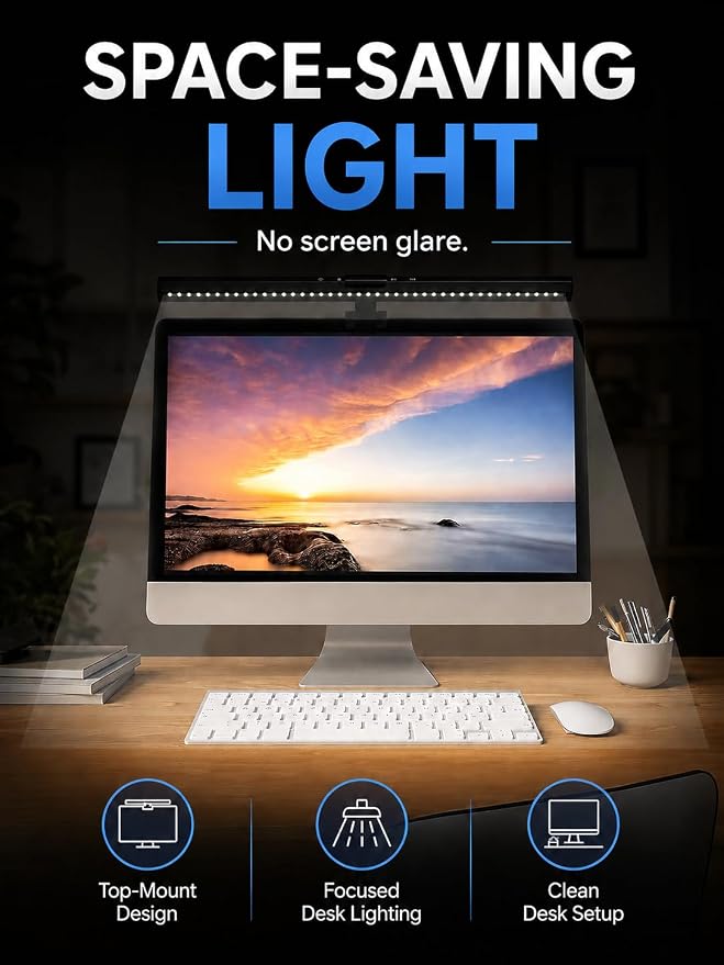 Computer Monitor Lamp, Screen LED Light Bar, USB Powered, No Screen Glare - Image 3
