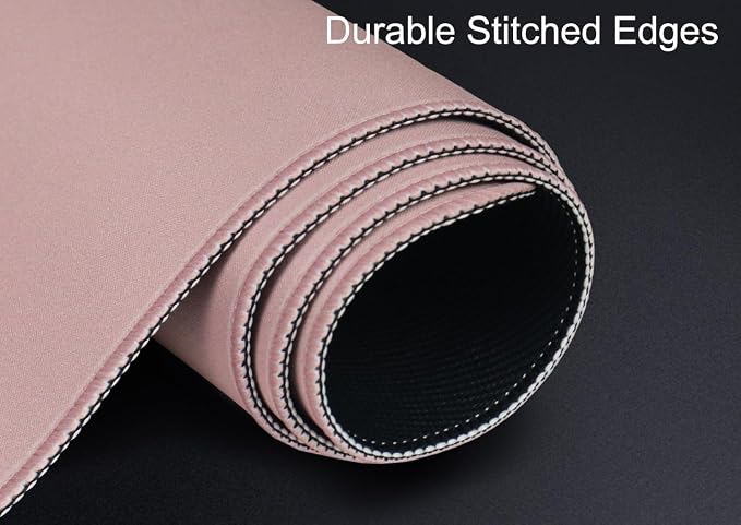 Large Mouse Pad, XXL Extended Computer Keyboard Mouse Mat with Stitched Edges, 31.5" x 15.7" Non-Slip Waterproof Rubber Base Office Big Long Gaming Mousepad for Work, Game, Office, Home, Pink - Image 4