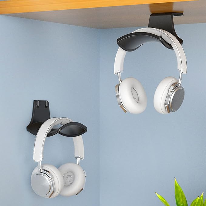 2-Pack Never Fall Headphone Hook Wall Mount Headset Holder White | Stand fixted with screws for airpods max sennheiser sony bose beats akg - Image 6