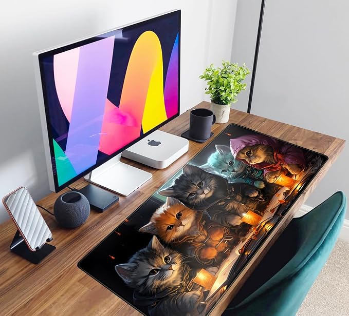Commander Roleplay Desk Pad Mat Role Gaming XXL Big Mouse Pad Gaming Tabletop Game Gamer Gift - Mousepad XXL Laptop Computer Keyboard Pad with Stitched Edges Anti-Slip Funny Deskpad 31.5x15.7 in - Image 6