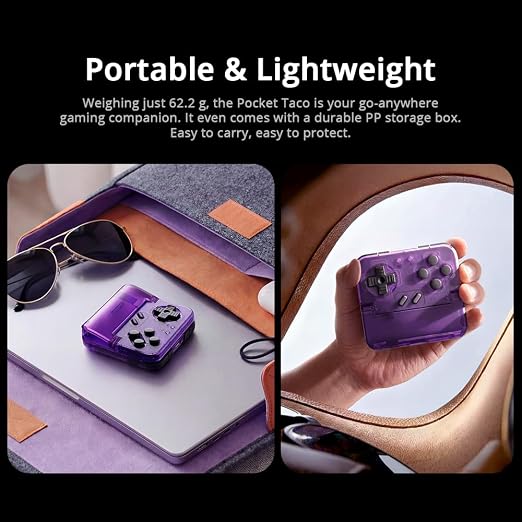 GameSir Pocket Taco Vertical Mobile Gaming Controller – Retro Arcade Bluetooth Gamepad for Android, Portableh Wireless Game Controller for phone, 600mAh Battery, Pass-Through Charging - Purple - Image 3