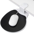 EHO Clamp on Mouse Platform, Clip on Pad Rotating 360 Degree, Ergonomic Mouse Tray Attachment, Mouse Pad, Slide Out Tray, Suitable for 1.5" Thickness Desk, for Home Office Desk Organizer (Platinum) by EHOPrime