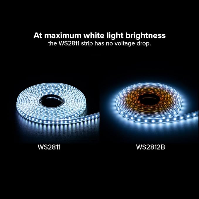 BTF-LIGHTING IP65 WS2811 IC RGB 24.6FT DC24V 108LED/m 8mm Width LED Strip - Image 6