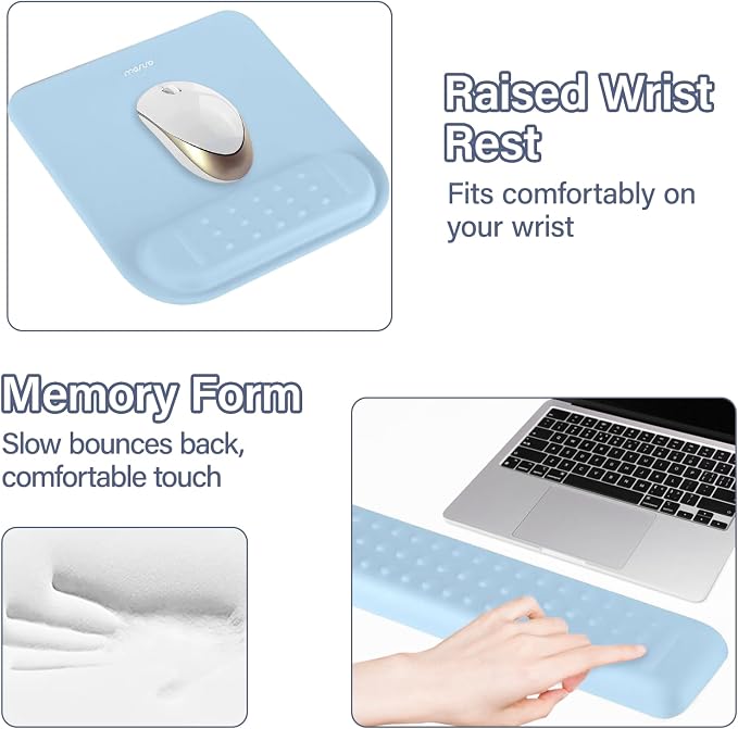 MOSISO Keyboard Stand&Wrist Rest Support for Keyboard &Mouse Pad Set - Image 7