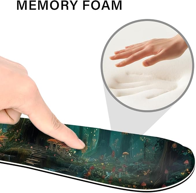 Desk Pad and Keyboard Wrist Rest, Large Mouse Pad + Keyboard Pad+Mouse Wrist Support, Non-Slip Desk Mat Protector for Office, Home 31.5×11.8 Inches Green Forest - Image 3
