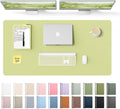 YSAGi Leather Desk Protector, Office Mat, Large Mouse Mat, Non-Slip PU Leather Blotter, Laptop Desk Pad, Waterproof Writing Pad for Office and Home (Peak Green, 47.2" x 23.6") by YSAGi