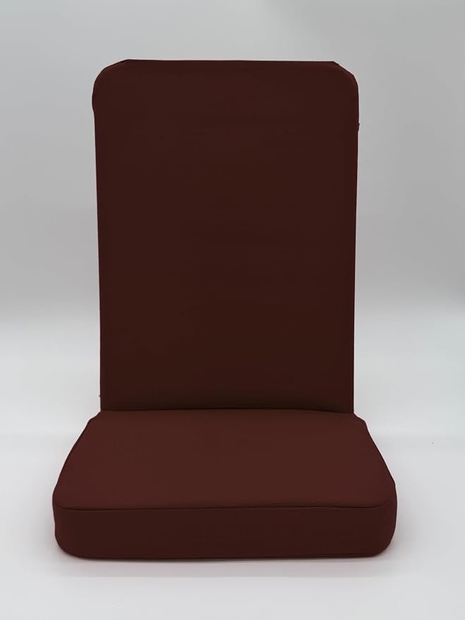 Original BackJack-Made in THE USA- Folding Burgundy Cotton Fabric Lightweight Floor Seating Chair for Gaming, Families, Parents, Daycare, Back Support, Reading, Yoga, Meditation, Dorm - Image 3