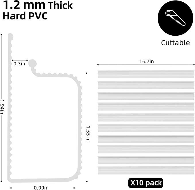 YECAYE 157in Cable Management Cord Organizer, Cable Raceway, White - Image 2