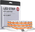 BTF-LIGHTING 5V USB COB LED Strip Lights 3.28FT Orange Color for TV by BTF-LIGHTING